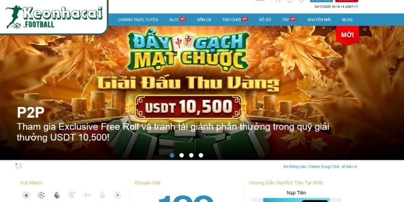 W88 tỷ lệ kèo cạnh tranh giao diện dễ dùng